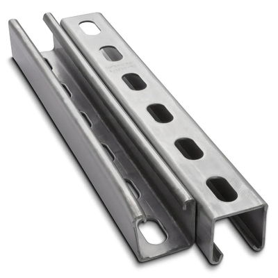 Galvanized Solid Strut Channel with 10 Feet Length and 14 Holes for Construction Support